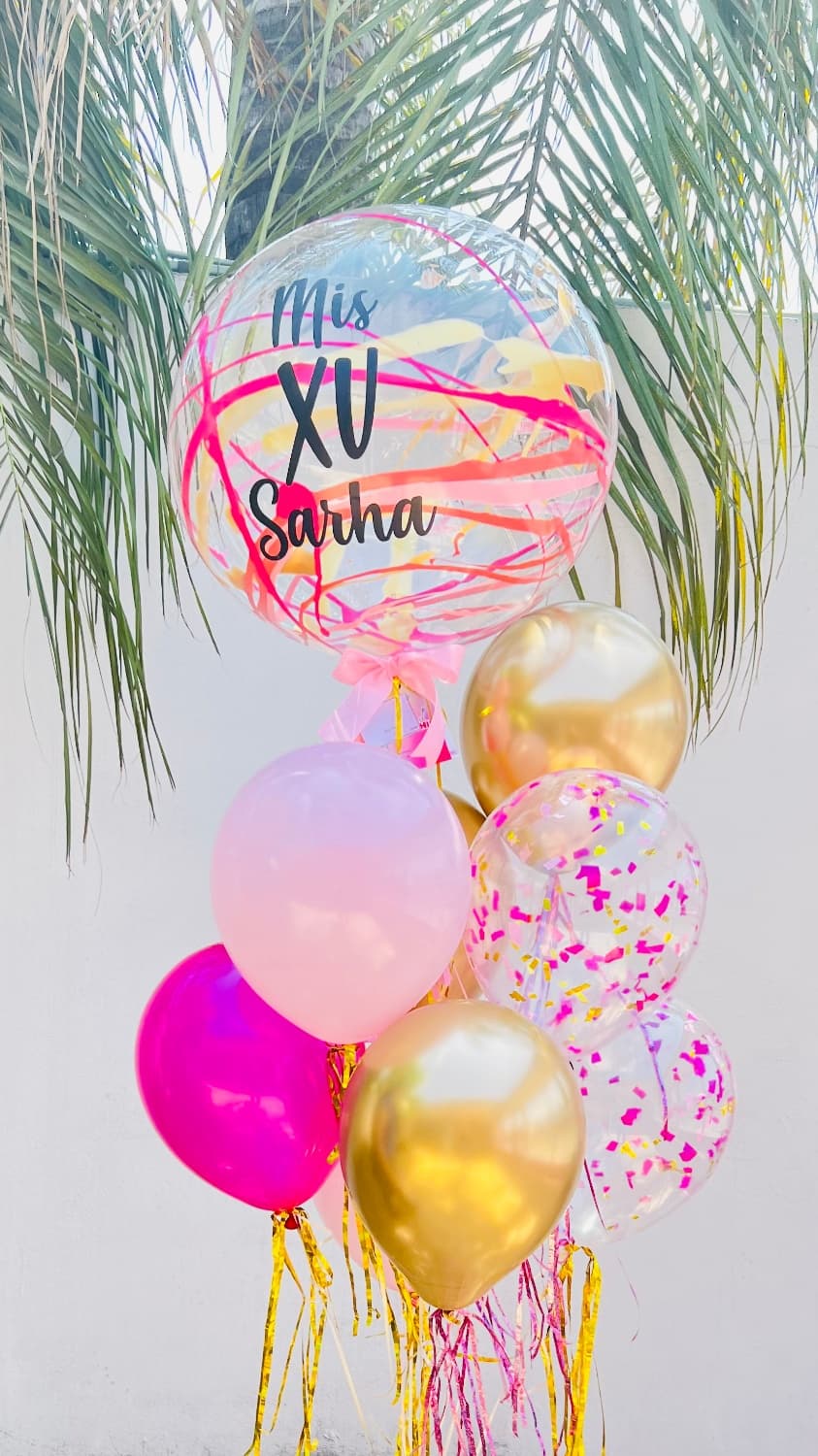 Burbuja Chica con 10 baby balloons