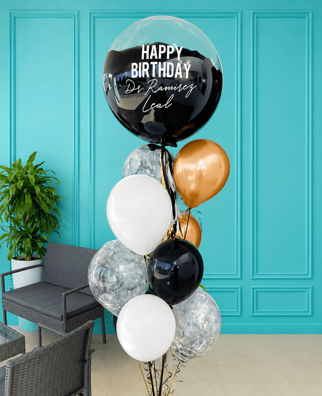 Burbuja con 10 baby balloons
