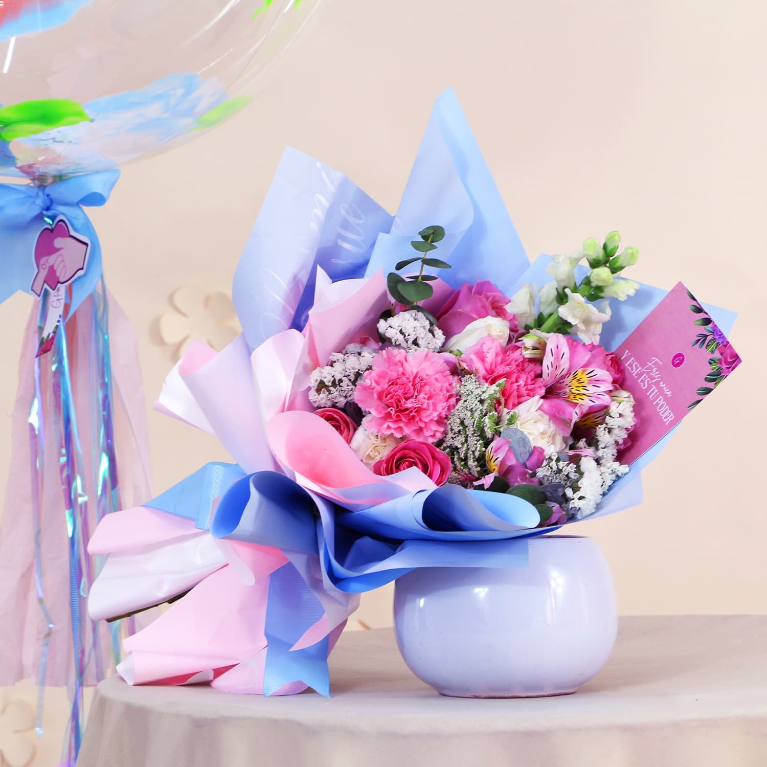 BURBUJA Y BOUQUET FLOWERS